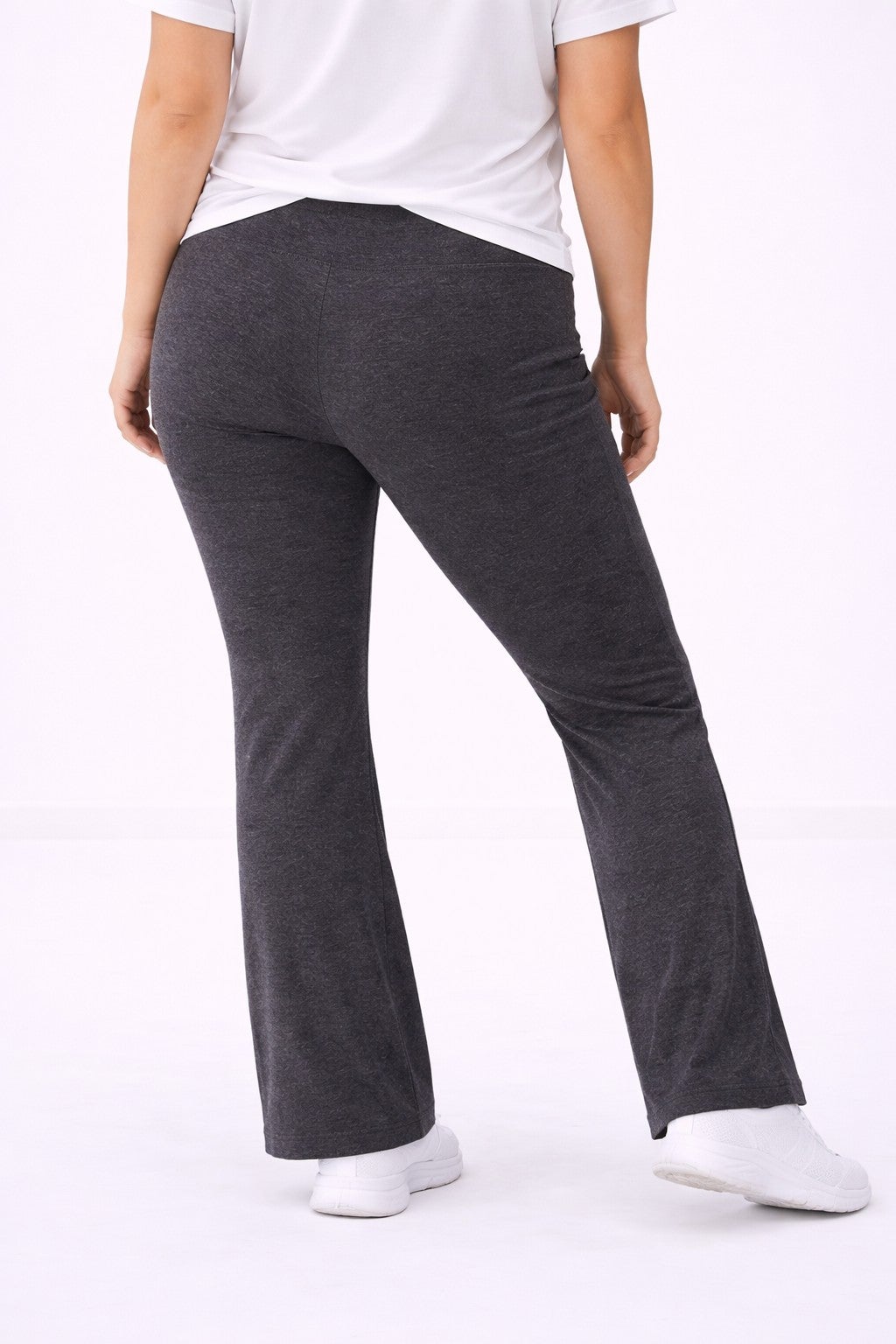 Cotton Spandex Full Length Bootcut Flat Waistband Leggings image number 1