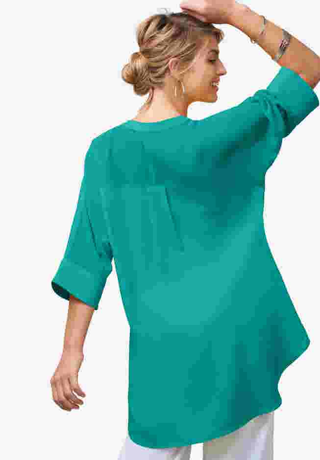 Hi-Low Linen Tunic image number 1