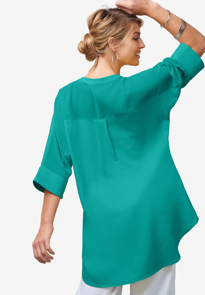 Hi-Low Linen Tunic image number 1