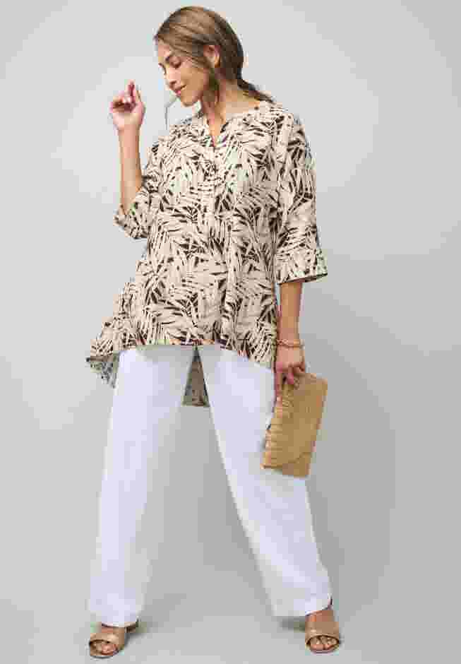 Hi-Low Linen Tunic image number 4