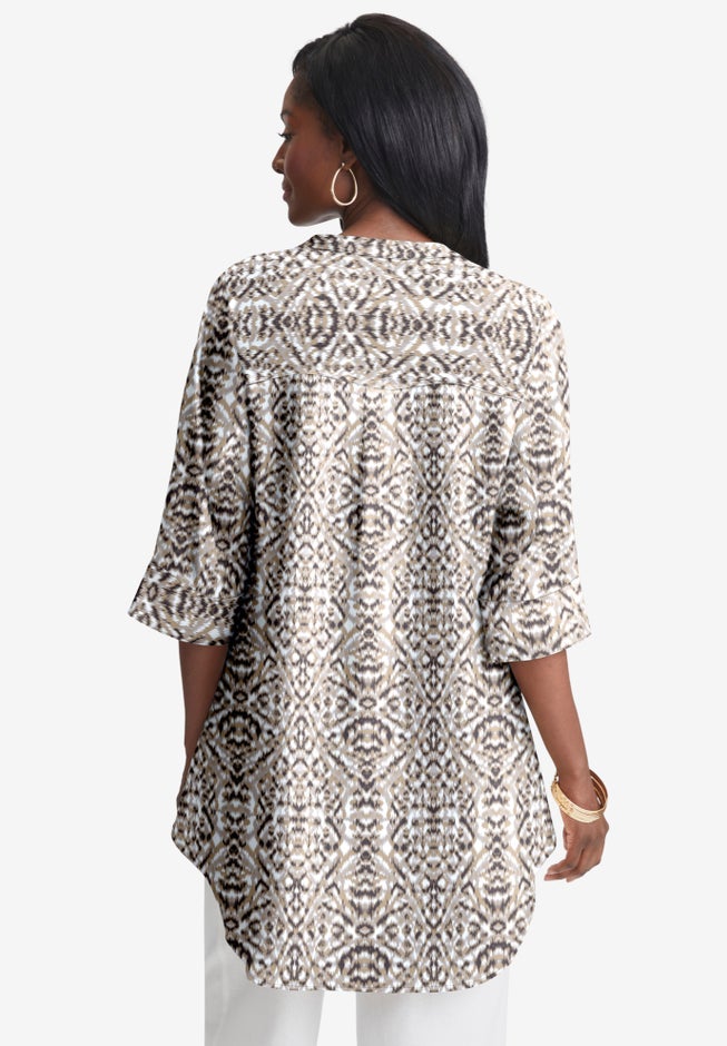 Hi-Low Linen Tunic image number 1