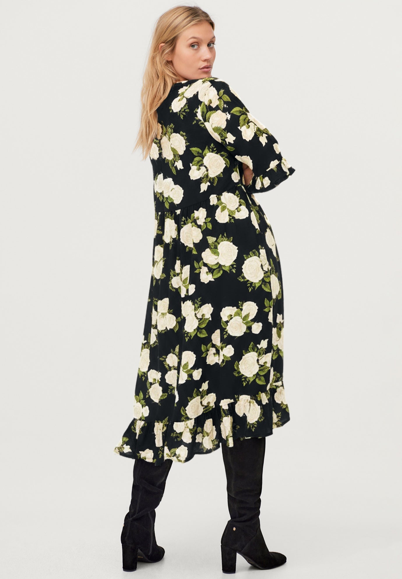 Ruffled Empire Dress image number 1