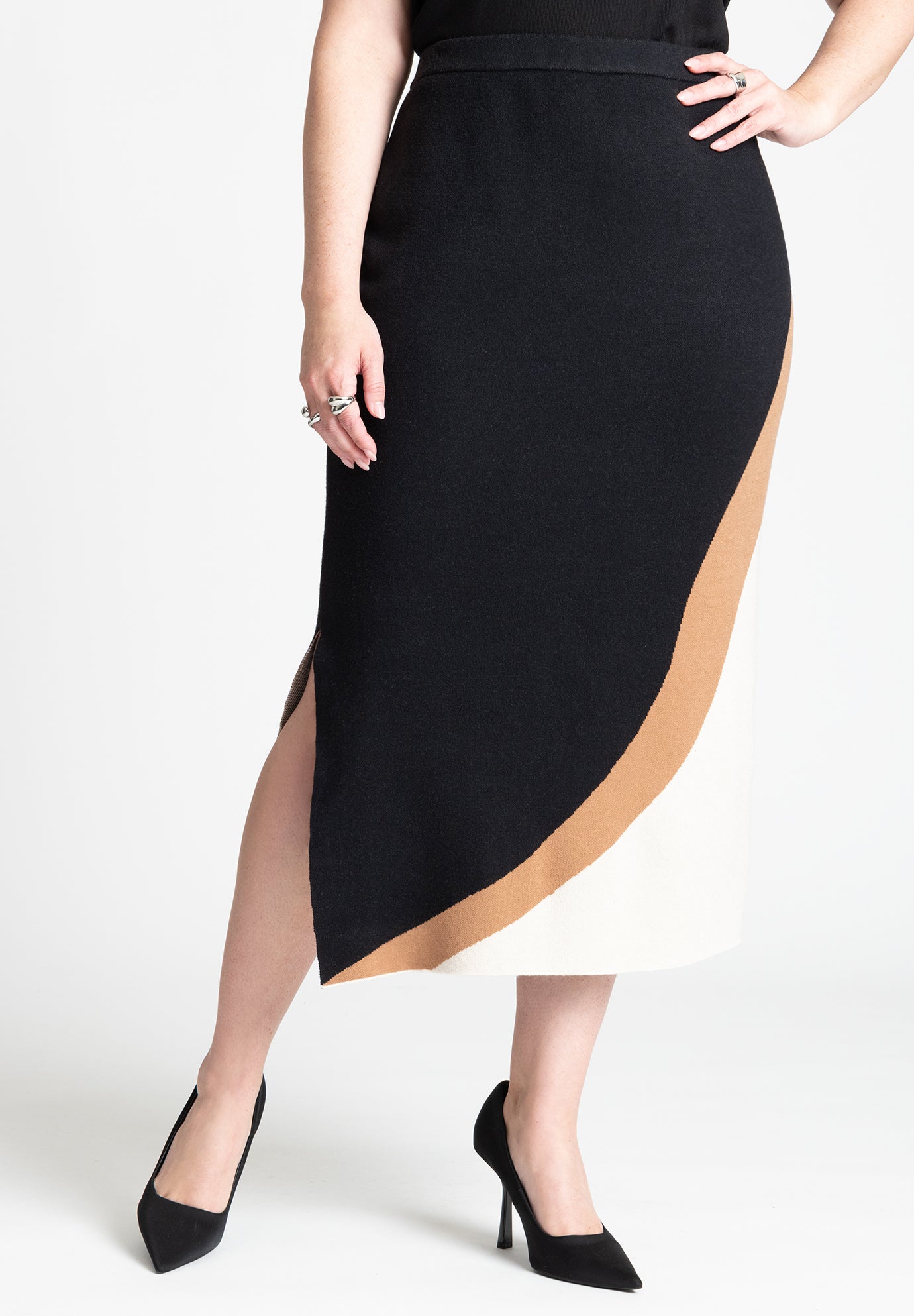 Intarsia Sweater Skirt image number 1