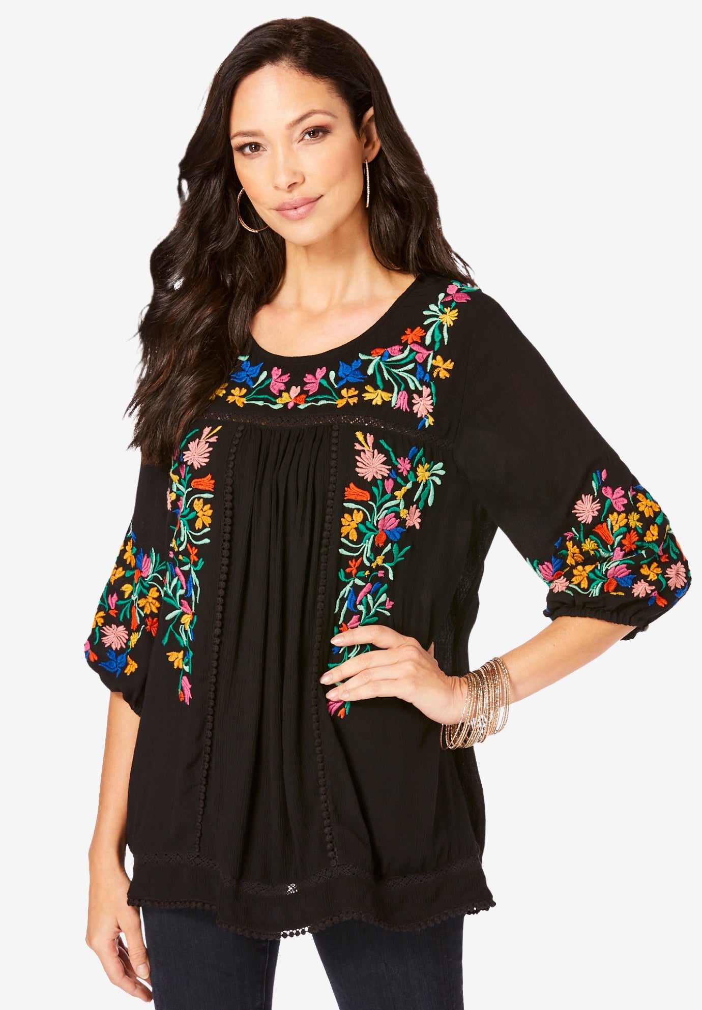 Boho Floral Tunic image number 1