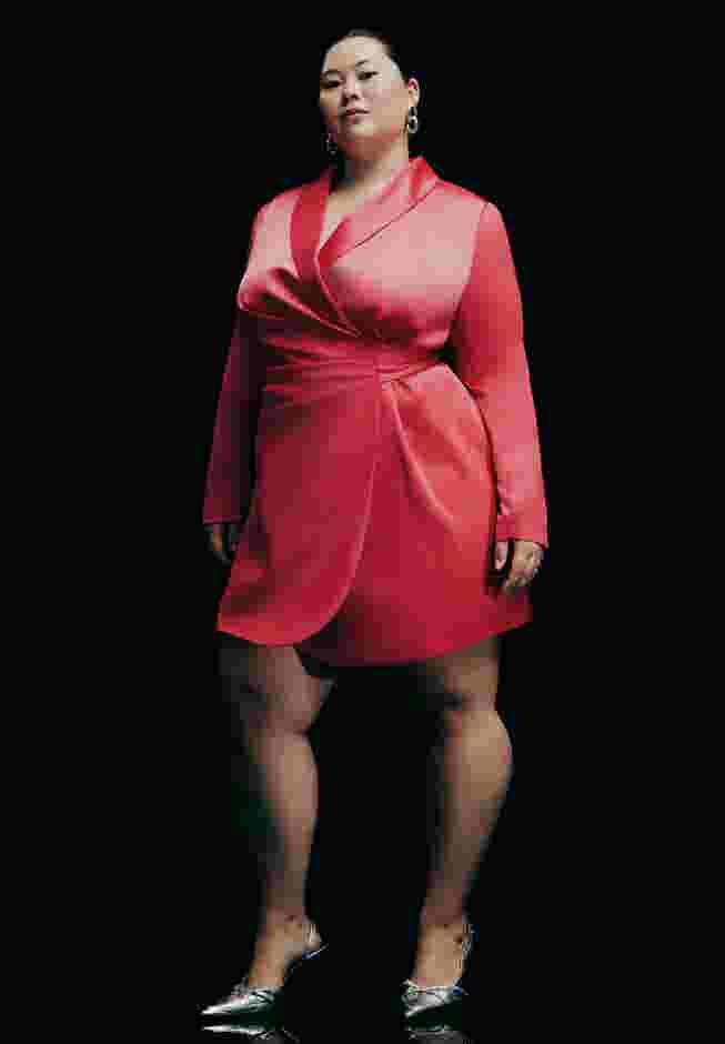 Tie Detail Blazer Mini Dress image number 0