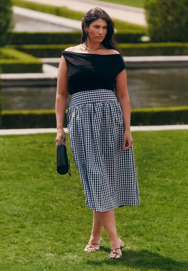 Gingham Full Skirt image number 4