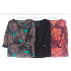 Chain Lace-Up V-Neck Tunic Blouse image number null