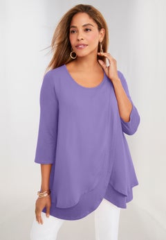 Double-Layer High-Low Tunic
