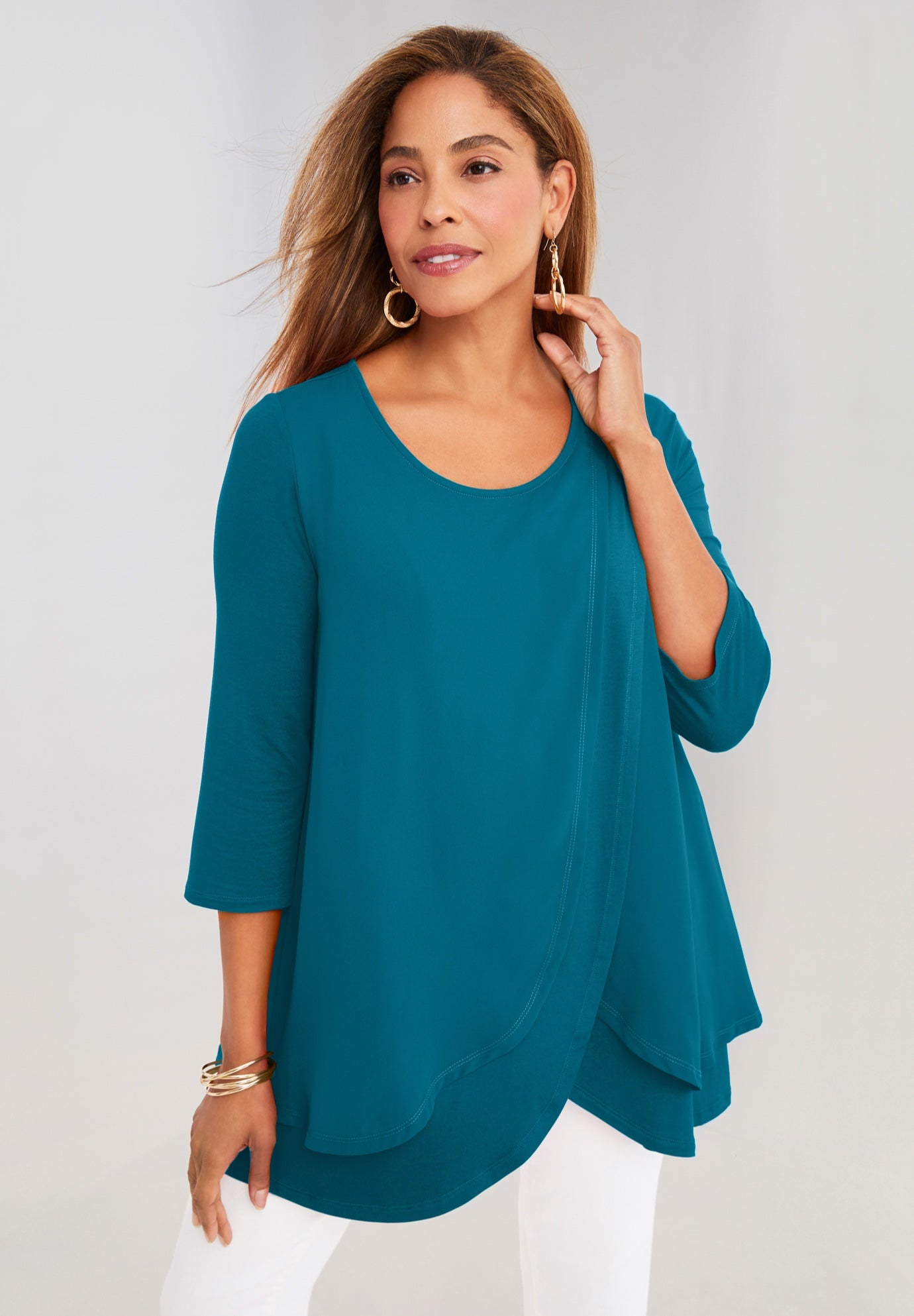 Double-Layer High-Low Tunic image number 0