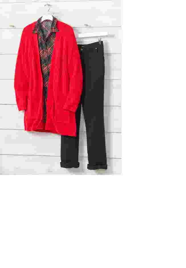 Button-Front Shaker Cardigan image number 5