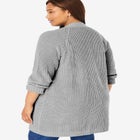 Button-Front Shaker Cardigan image number null