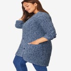 Button-Front Shaker Cardigan image number null