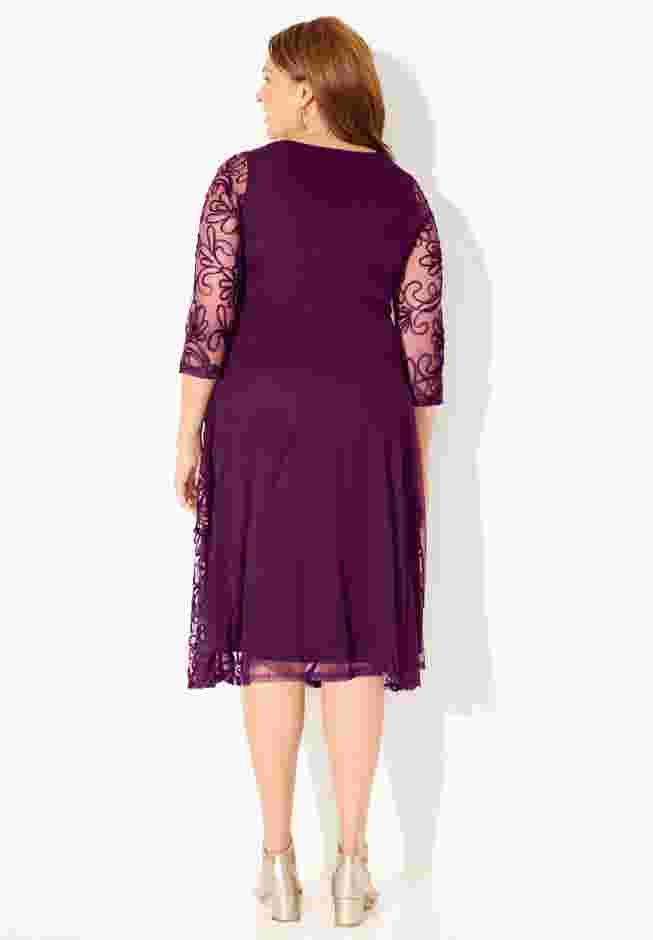 A-Line Embroidered Midi Dress image number 2