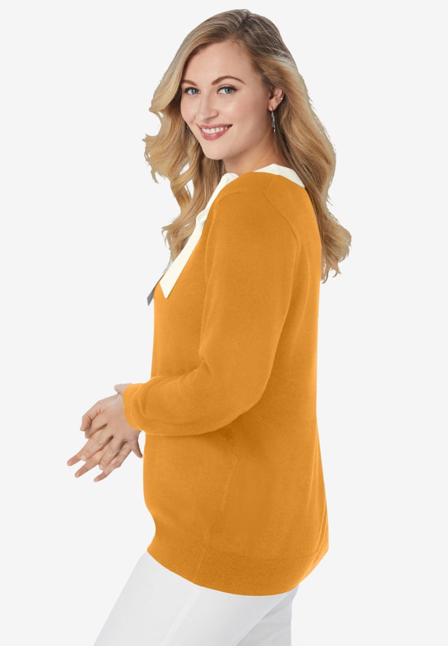 Tie-Neck Sweater image number 4