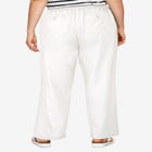 Linen-Blend Elastic Waist Drawstring Relaxed Pant image number null