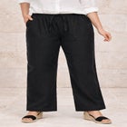Linen-Blend Drawstring Pants image number null
