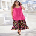 Sleeveless Pintuck Gauze Shirt image number null