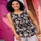 Sleeveless Pintuck Gauze Shirt image number null