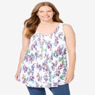 Sleeveless Pintuck Gauze Shirt image number null