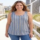 Sleeveless Pintuck Gauze Shirt image number null