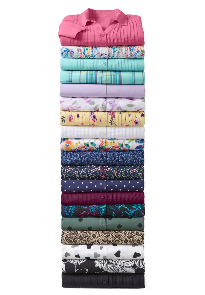 Rayon Three-Quarter Sleeve Effortless Tab-front Blouse image number 4