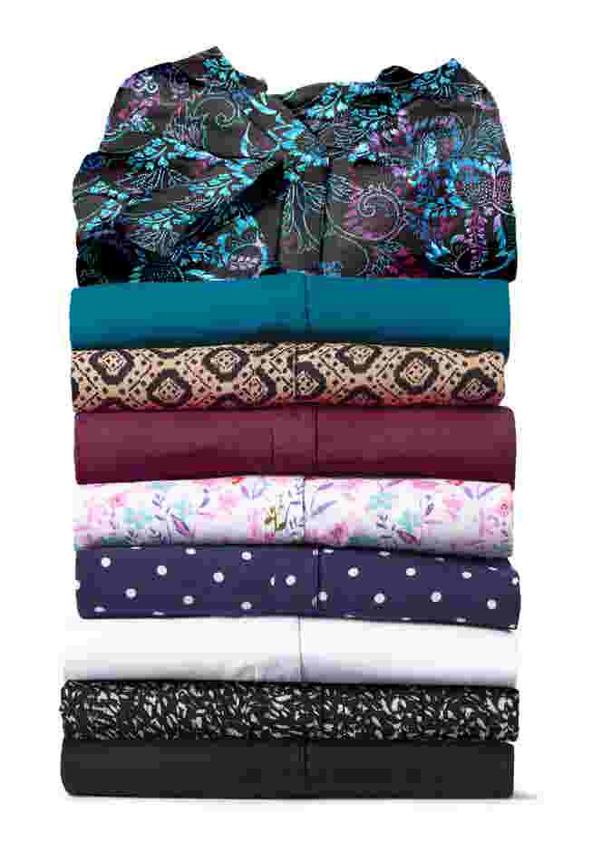 Rayon 7-Day Three-Quarter Sleeve Tab-Front Tunic image number 4