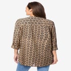 Rayon 7-Day Three-Quarter Sleeve Tab-Front Tunic image number null