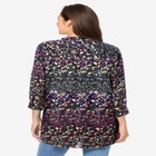 Rayon 7-Day Three-Quarter Sleeve Tab-Front Tunic image number null