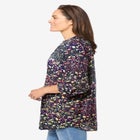 Rayon 7-Day Three-Quarter Sleeve Tab-Front Tunic image number null