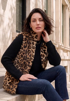 Faux Fur Cardigan Sweater
