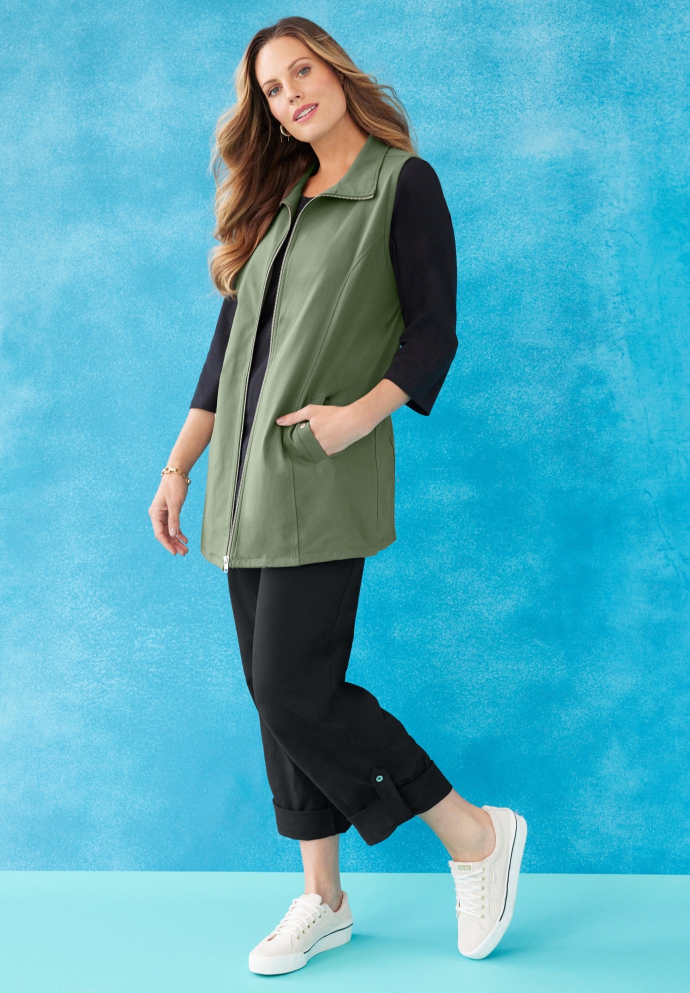 Suprema&reg; Studio Roll Tab Pant image number 6