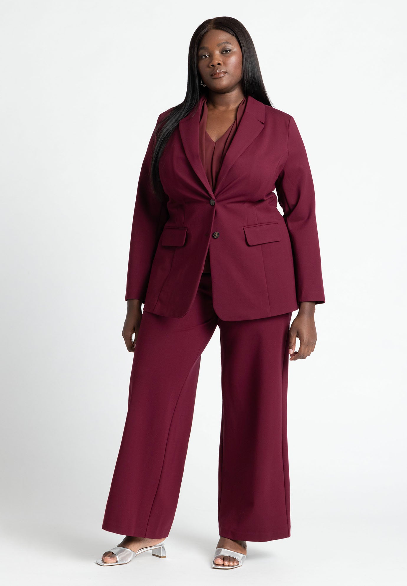 The Ultimate Stretch Long Two Button Blazer image number 3