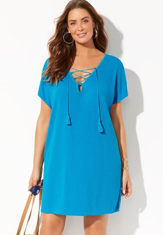 Esme Lace Up Cover Up Dress image number 2