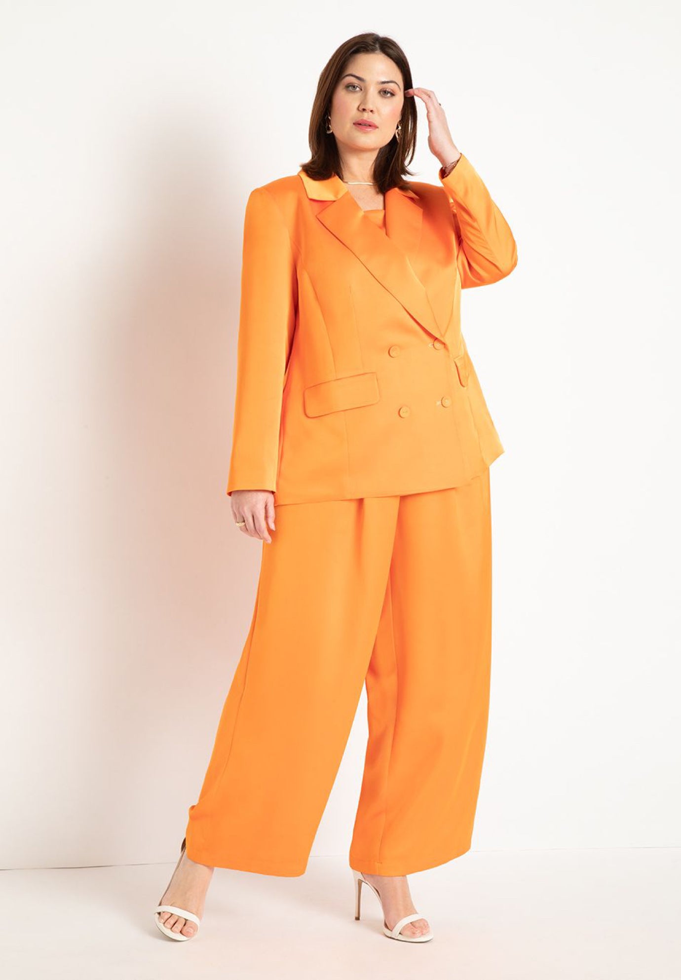 Oversized Satin Blazer image number 3