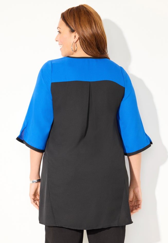 High-Low Contrast Blouse image number 1