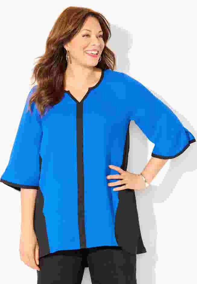High-Low Contrast Blouse image number 0
