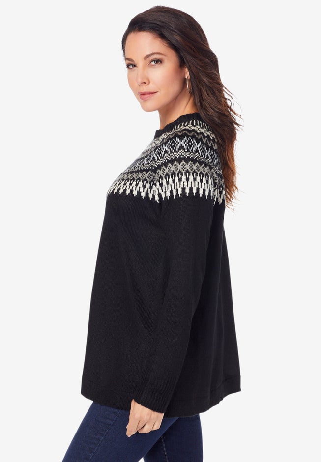 Fair Isle Pullover Sweater image number 3