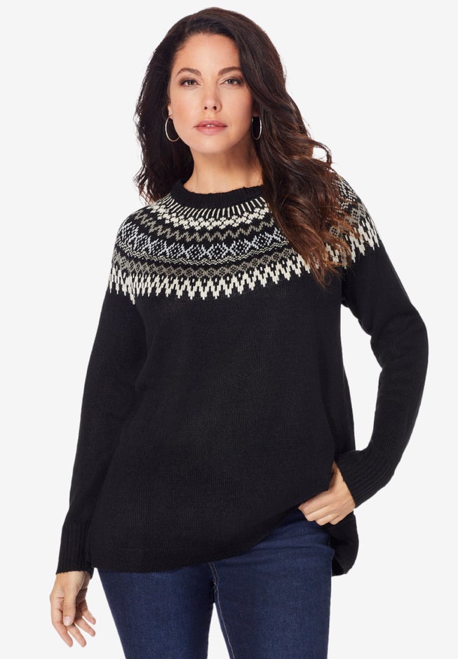 Fair Isle Pullover Sweater image number 1