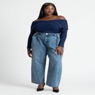 Slouchy Jean With Waistband Detail image number null