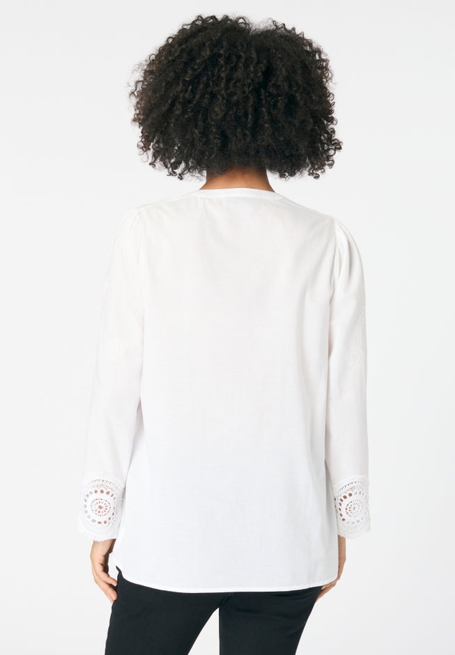 Lace-Trim Blouse image number null