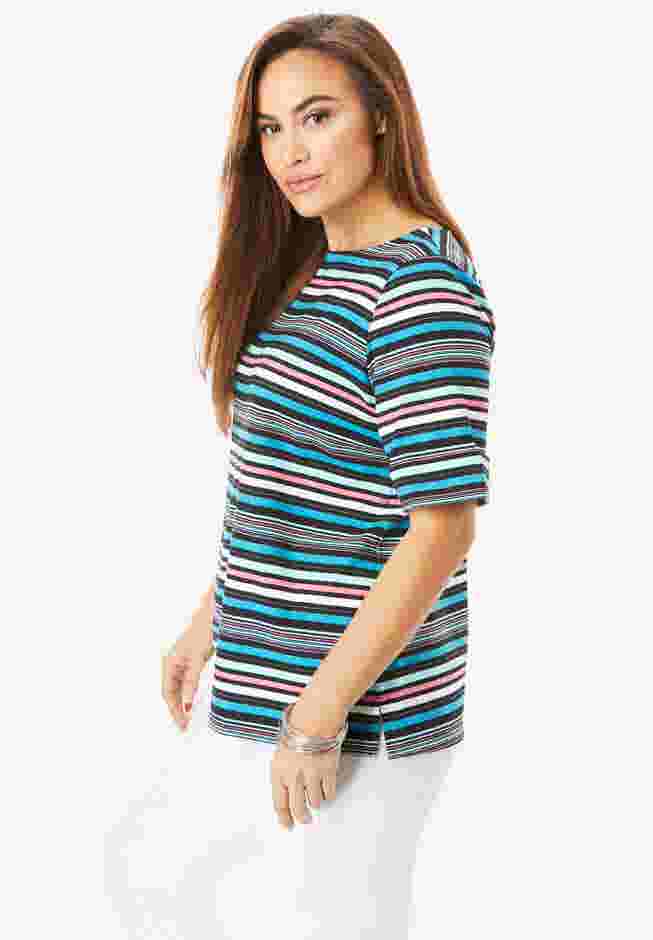Stretch Cotton Cuff Tee image number 5