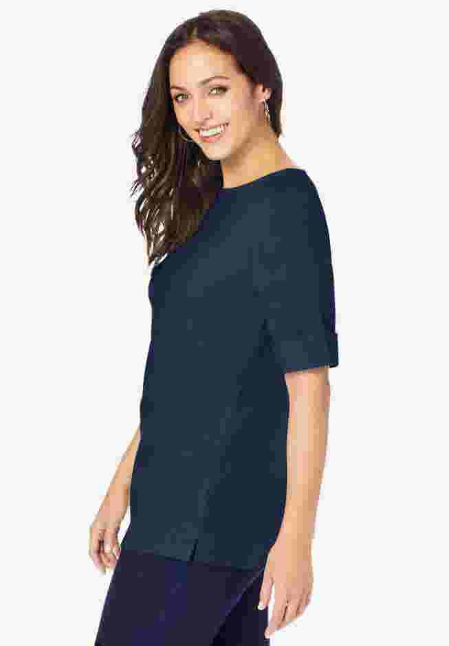 Stretch Cotton Cuff Tee image number 2