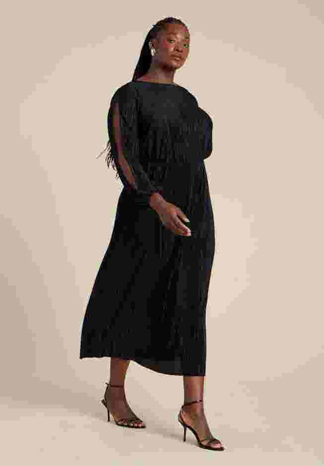 Plisse Open Sleeve Dress image number 0
