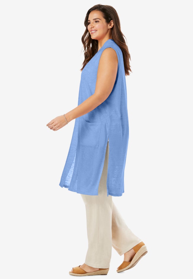 Lightweight Linen Vest image number 2