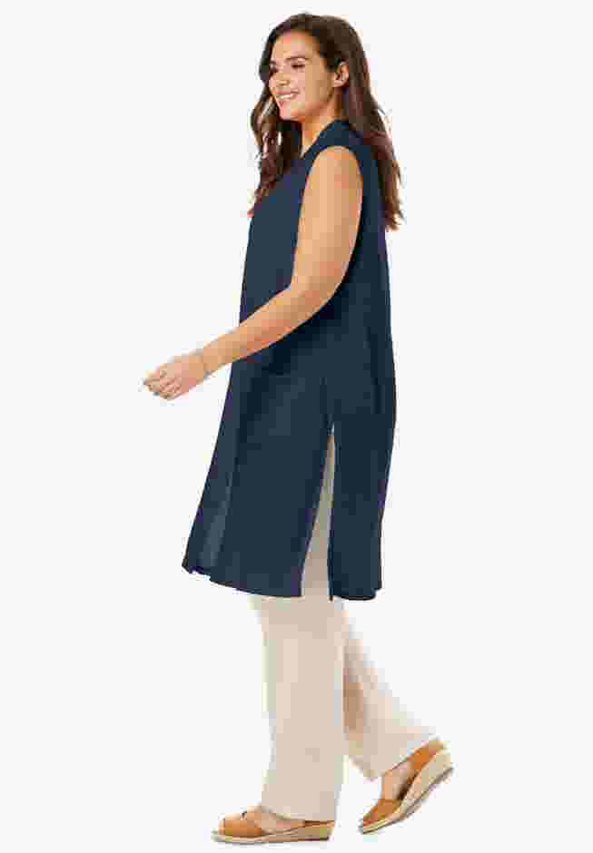 Lightweight Linen Vest image number 2