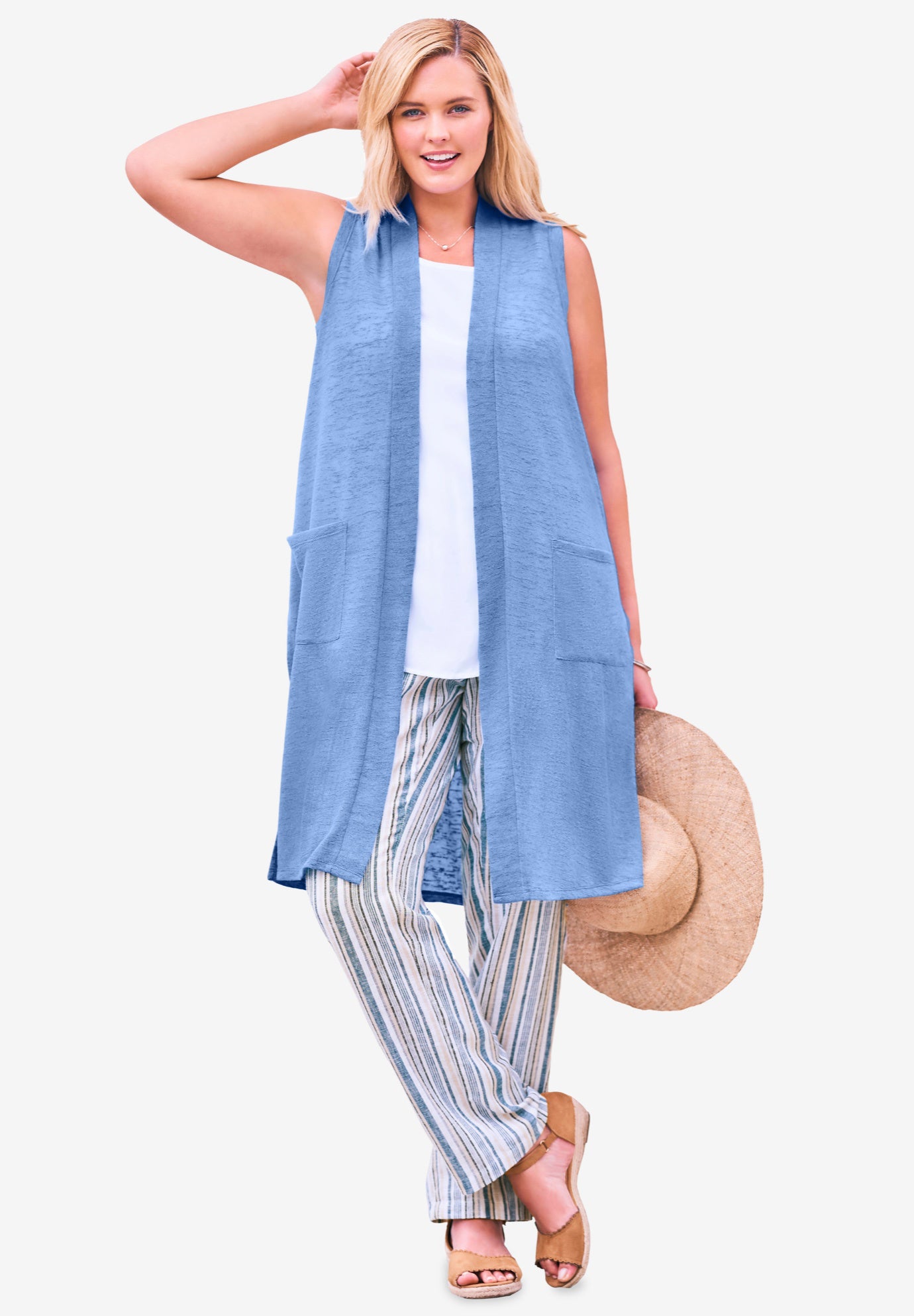 Lightweight Linen Vest image number 0