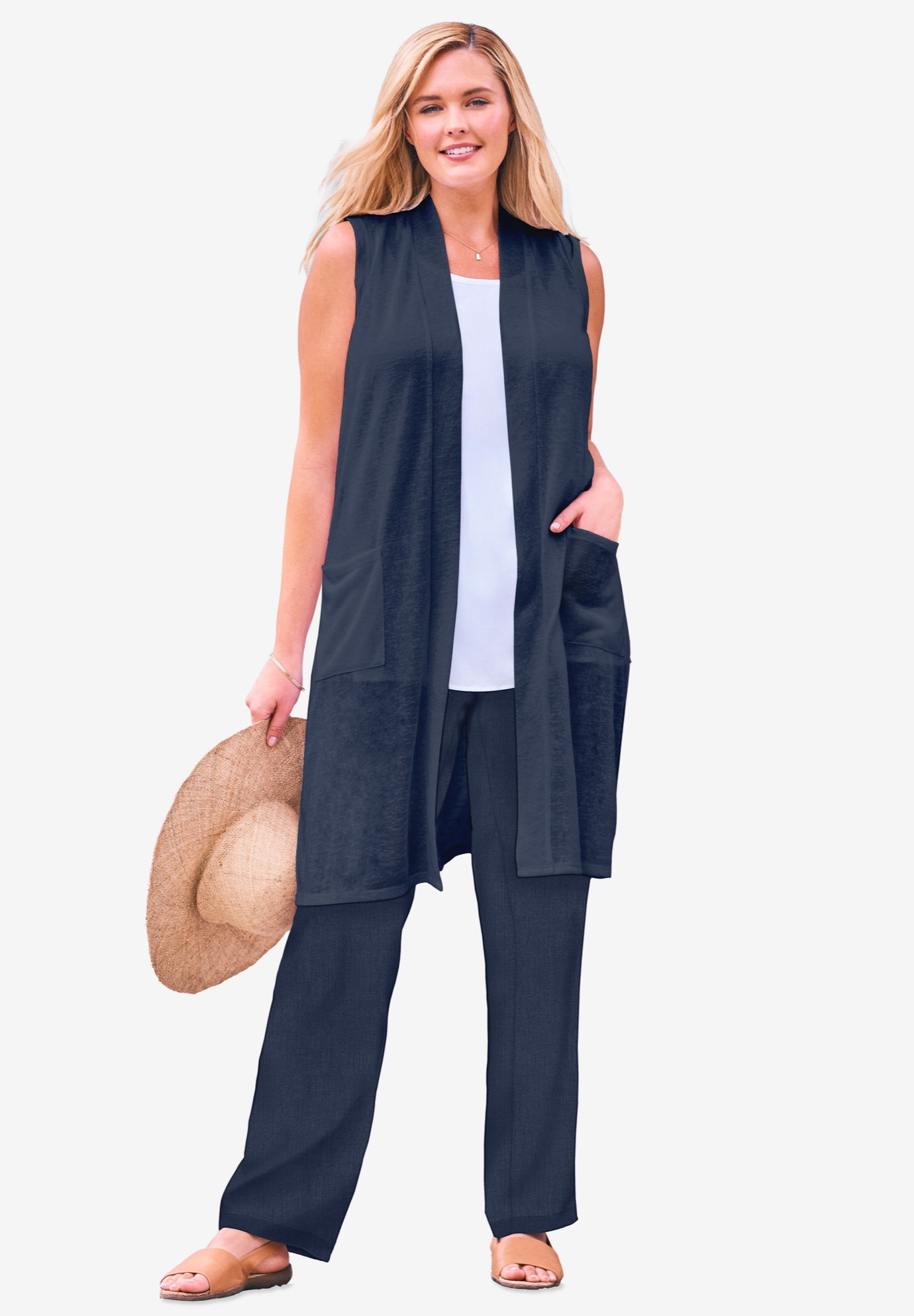 Lightweight Linen Vest image number 0