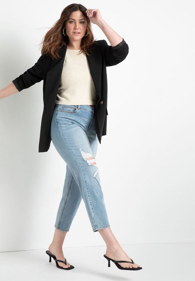 Long Relaxed Blazer image number null