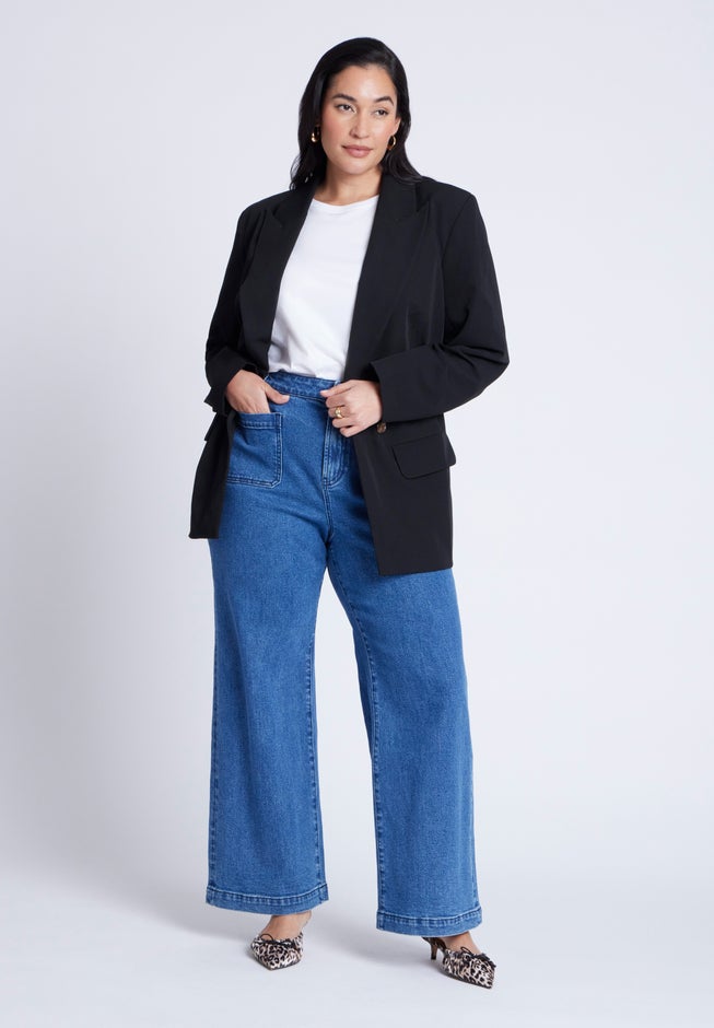 Long Relaxed Blazer image number null