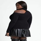 Shoulder Cutout Sweater image number null